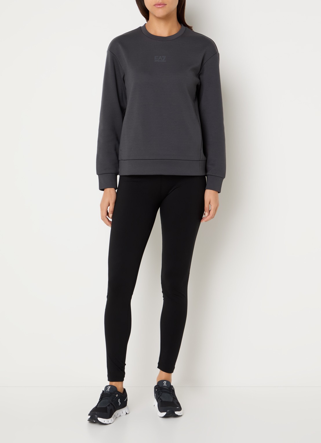 Armani Sweater met logo - voorkant 4 antraciet