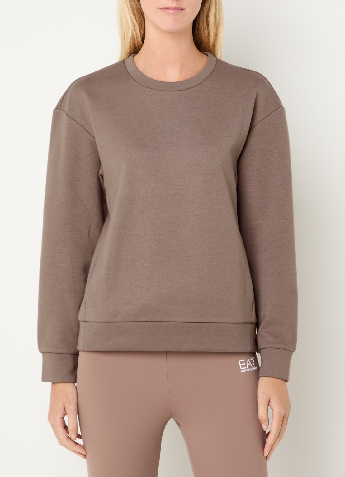 Armani Sweater met logo - detail 4 lichtbruin