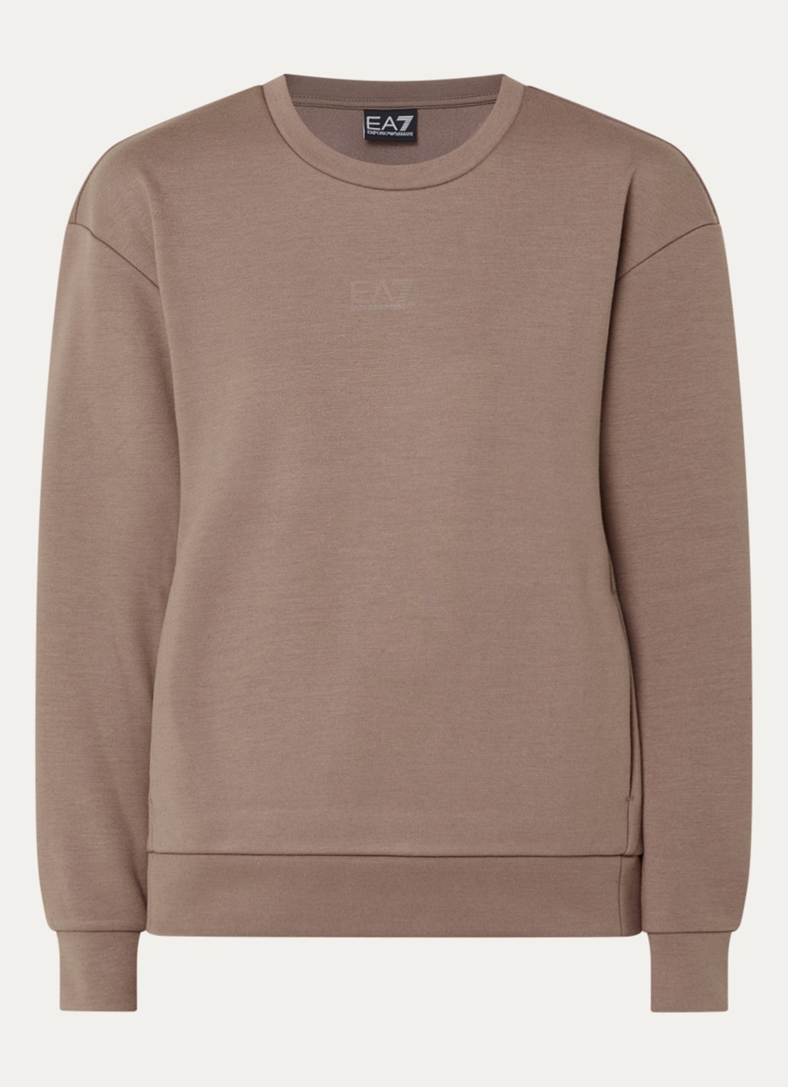 Armani Sweater met logo - voorkant 2 lichtbruin