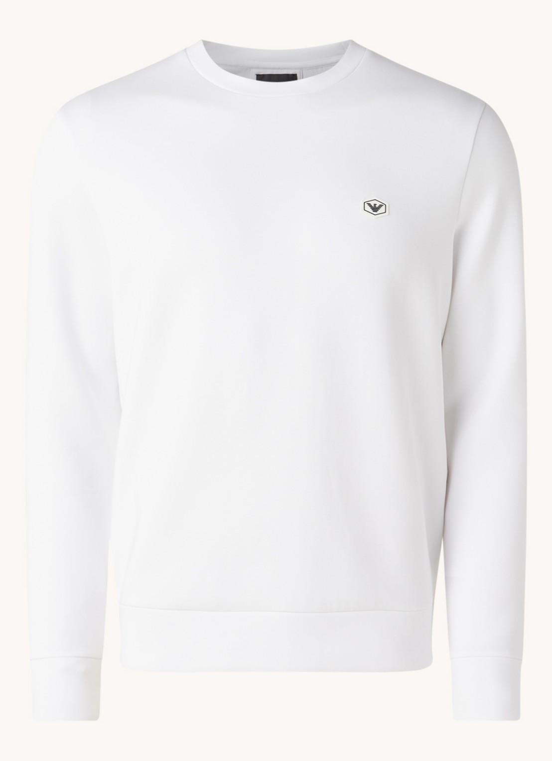 Armani Sweater met logo - voorkant wit