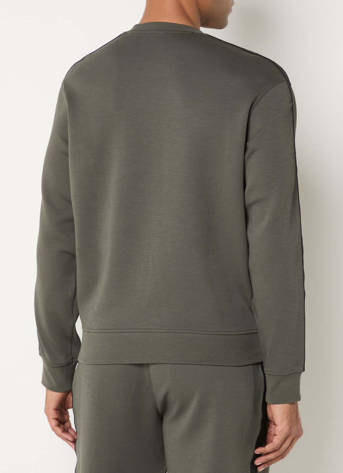 Armani Sweater met logoband - achterkant 2 bronsgroen