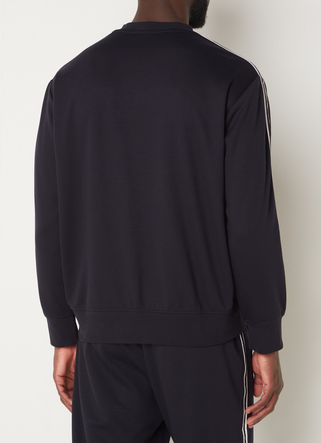 Armani Sweater met logoborduring - achterkant donkerblauw