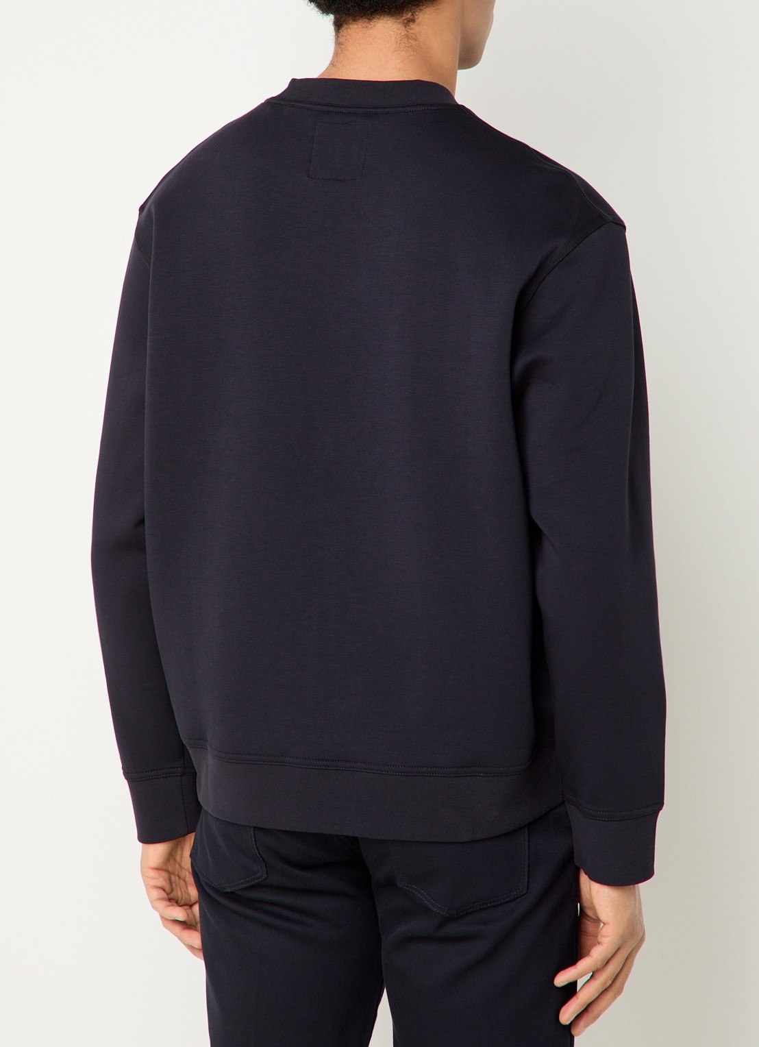 Armani Sweater met logoborduring - achterkant 4 donkerblauw