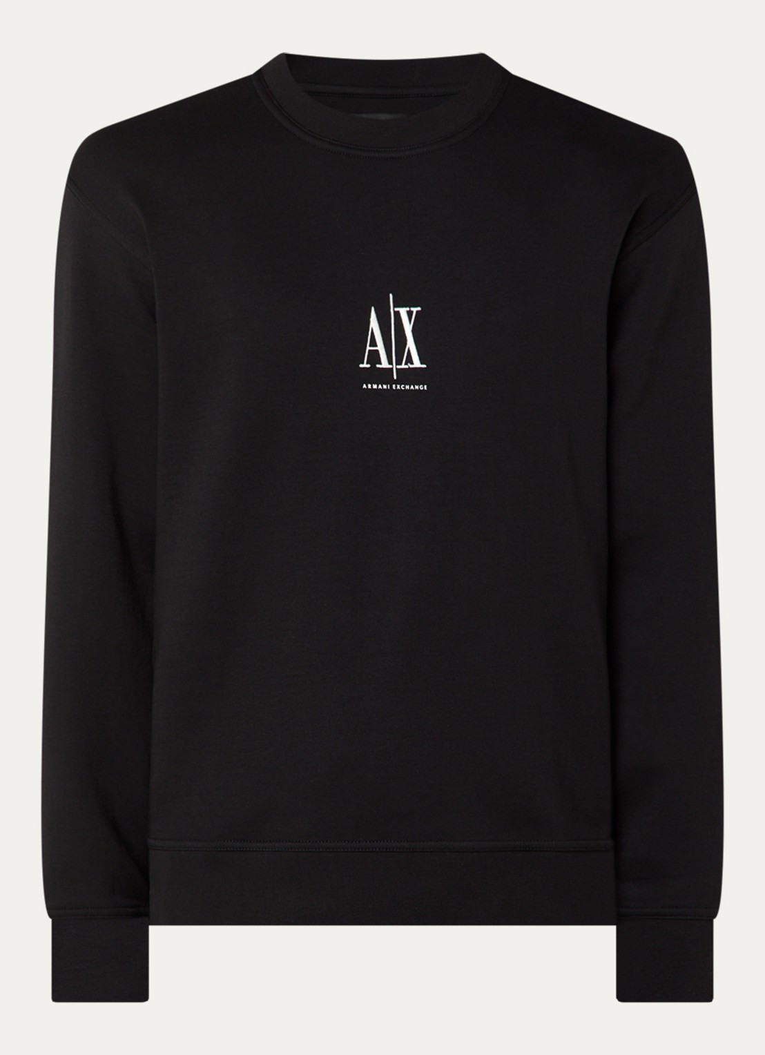 Armani Sweater met logoborduring - voorkant 2 zwart