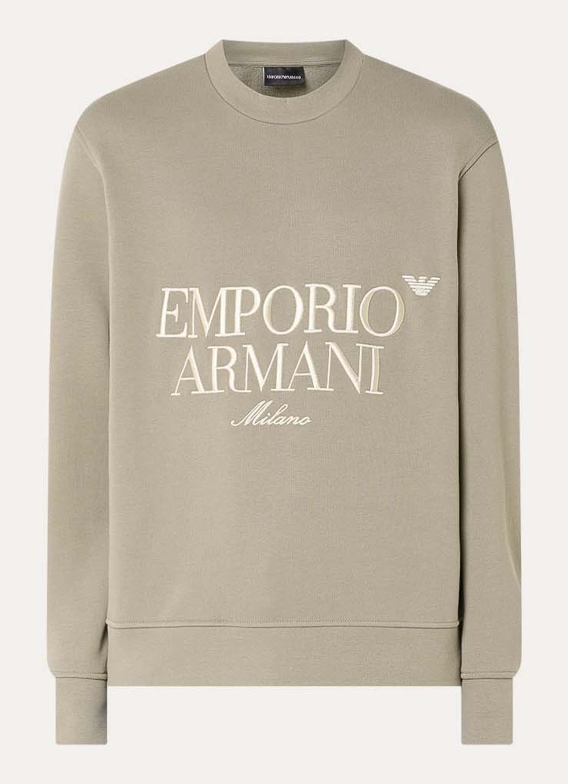 Armani Sweater met logoborduring - voorkant 3 beige