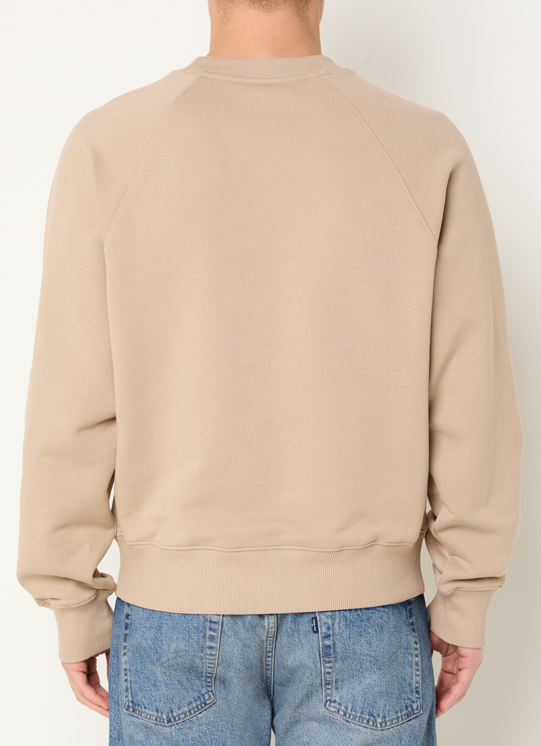 Armani Sweater met logoborduring - achterkant donkerbeige