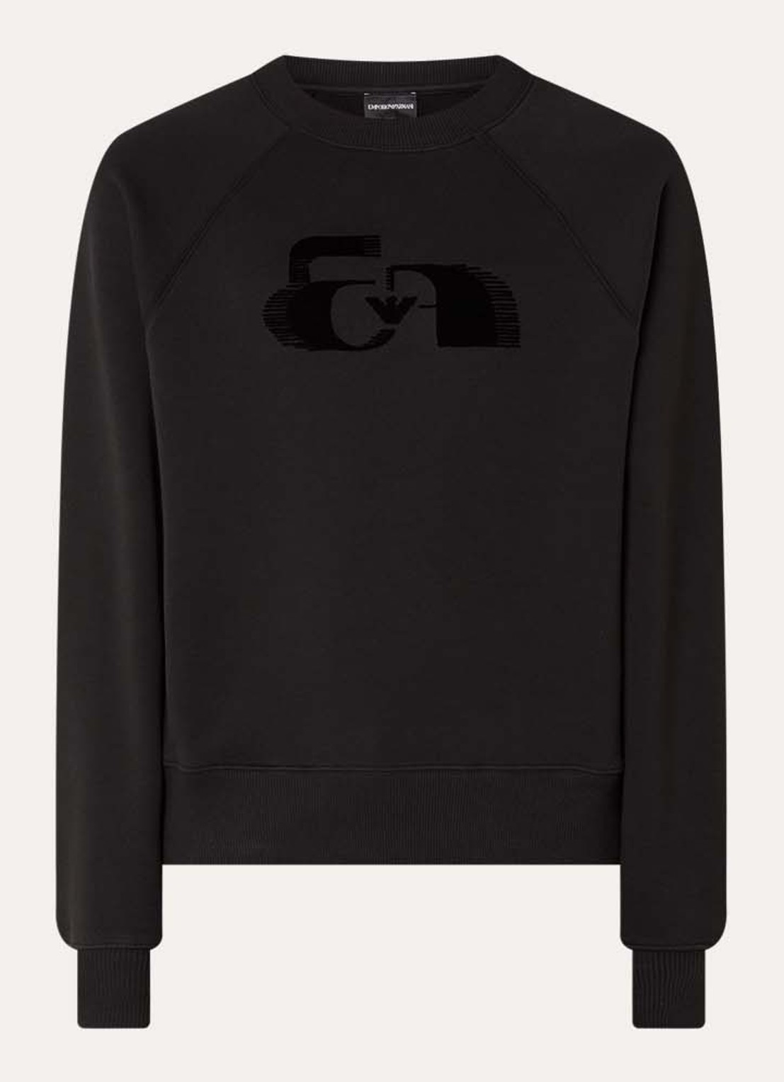 Armani Sweater met logoborduring - voorkant zwart