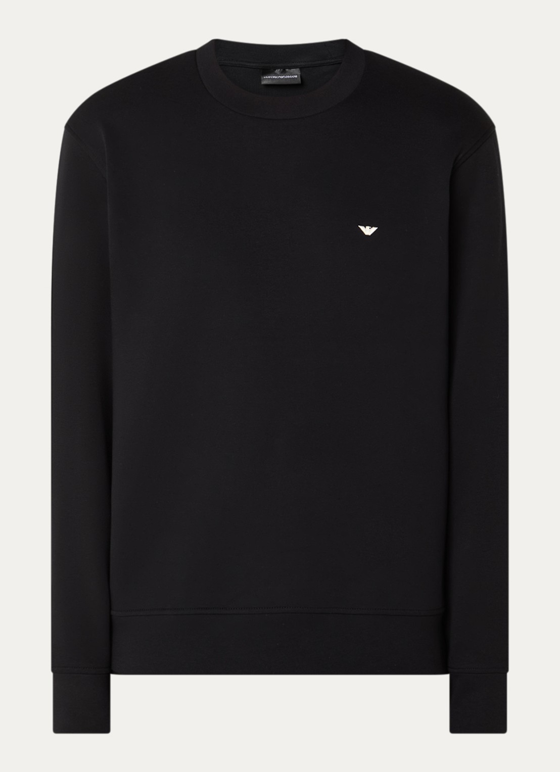 Armani Sweater met logoborduring - voorkant 3 zwart