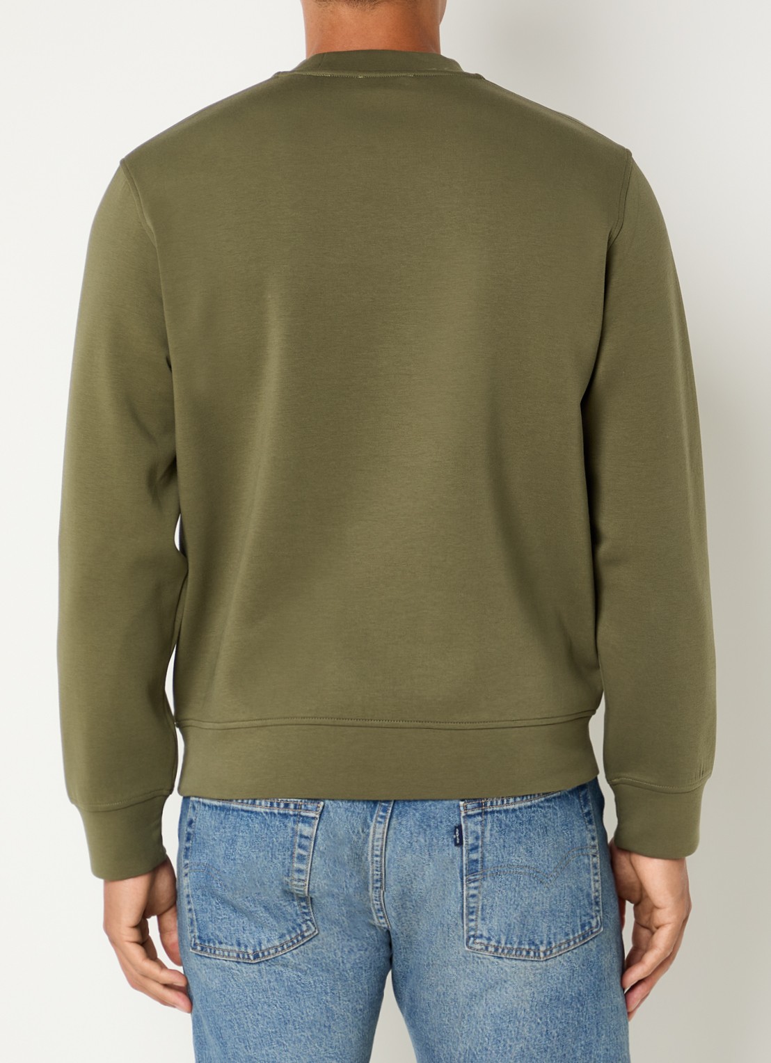 Armani Sweater met logoborduring - achterkant 3 mosgroen
