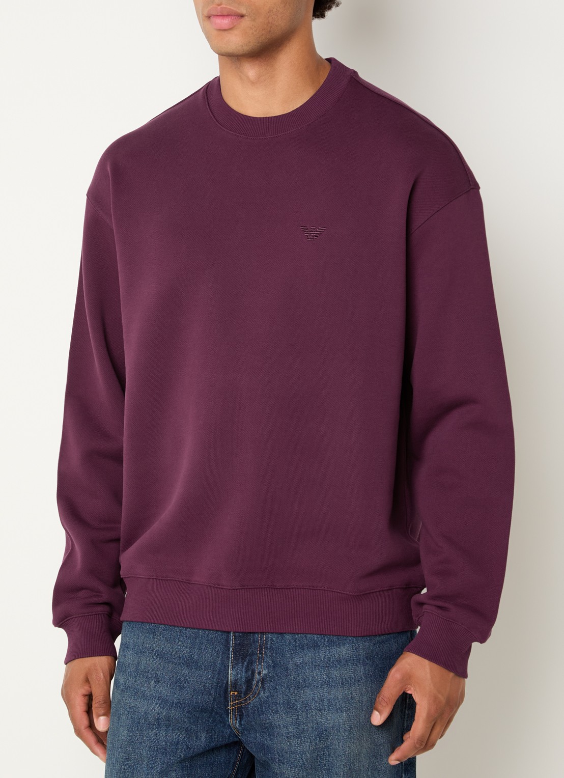 Armani Sweater met logoborduring - achterkant 4 aubergine