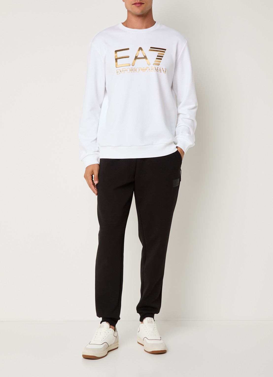 Armani Sweater met logoprint - voorkant 4 wit