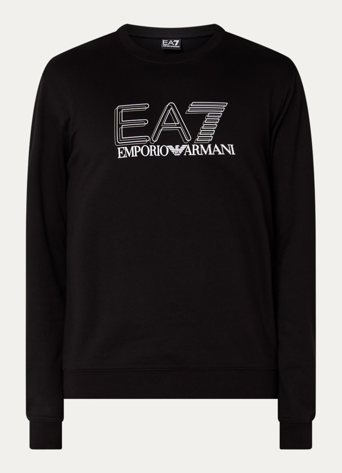 Armani Sweater met logoprint - voorkant zwart