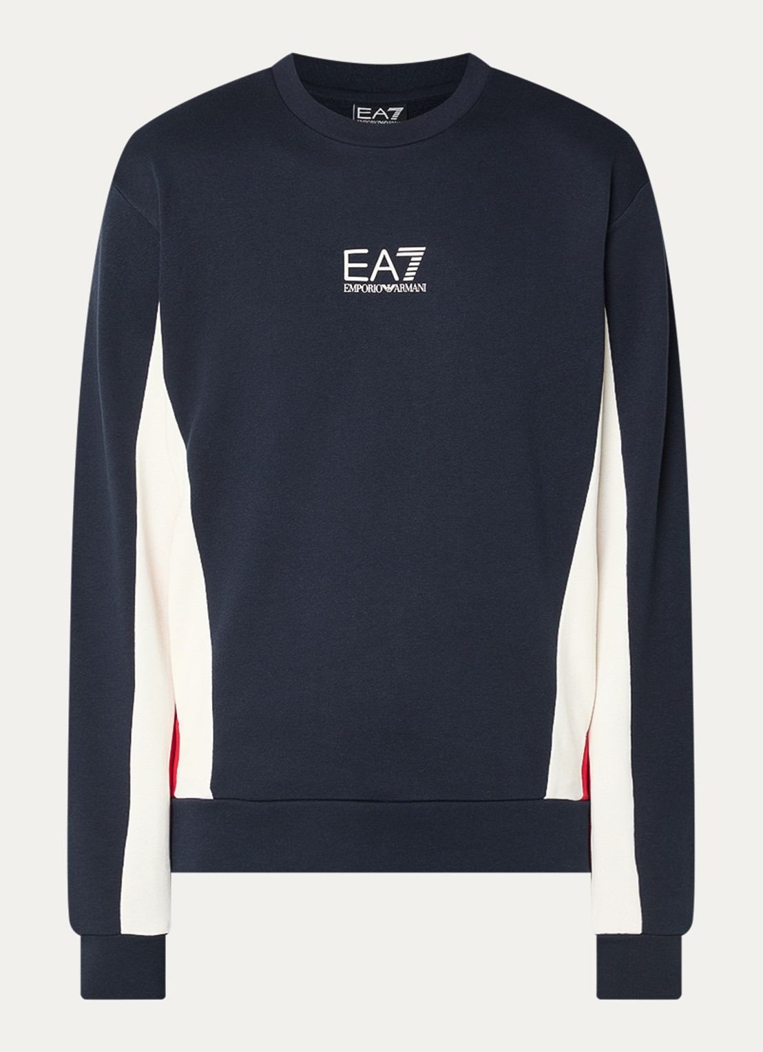 Armani Sweater met logoprint - voorkant 3 donkerblauw