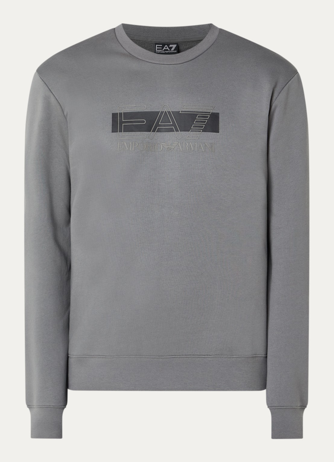 Armani Sweater met logoprint - voorkant 2 grijs