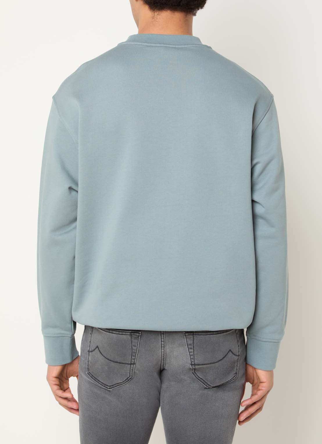 Armani Sweater met print - achterkant 3 staalblauw