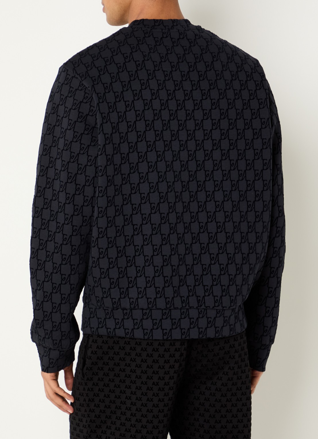 Armani Sweater met print - achterkant 4 antraciet