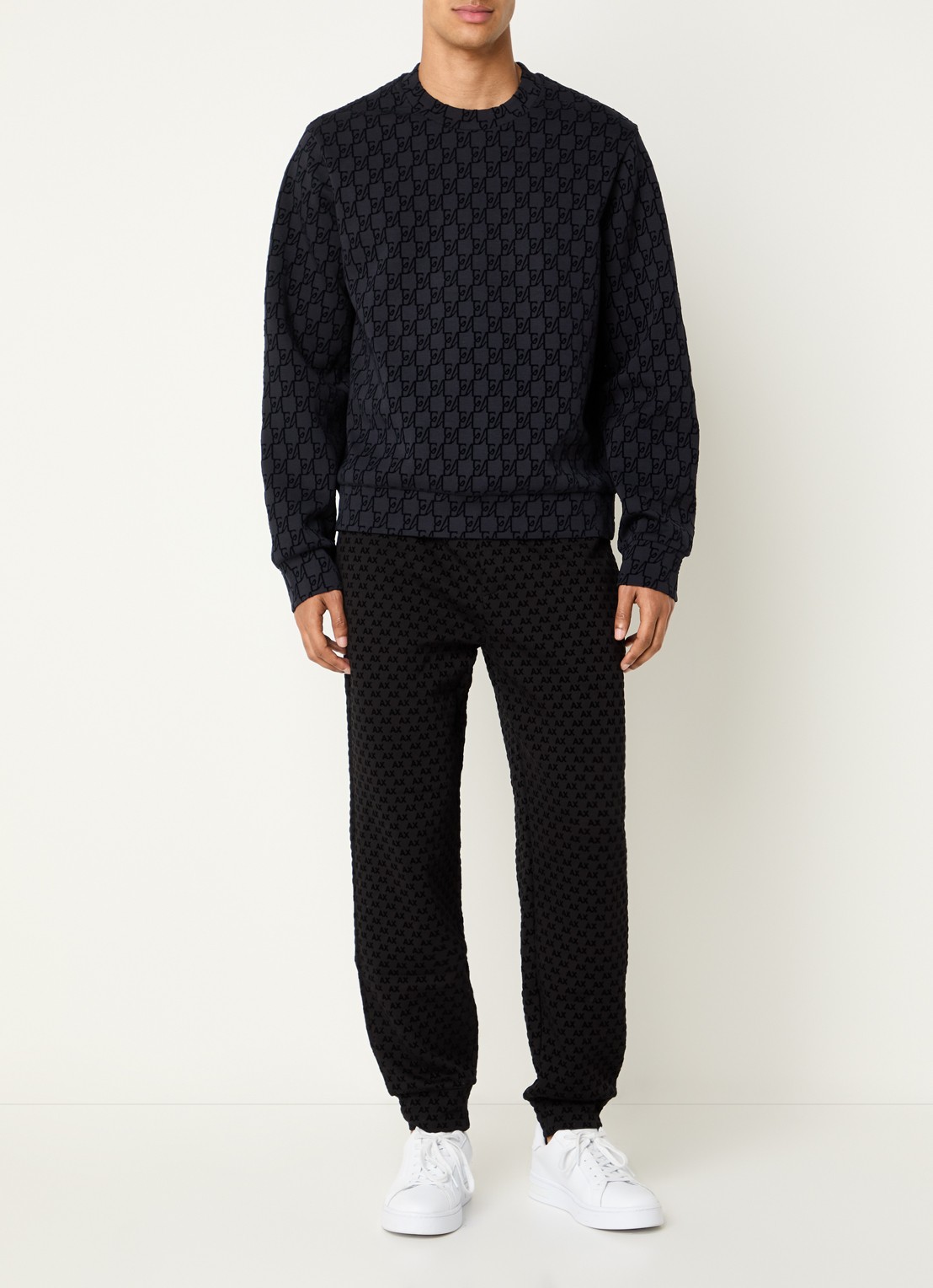 Armani Sweater met print - voorkant 2 antraciet