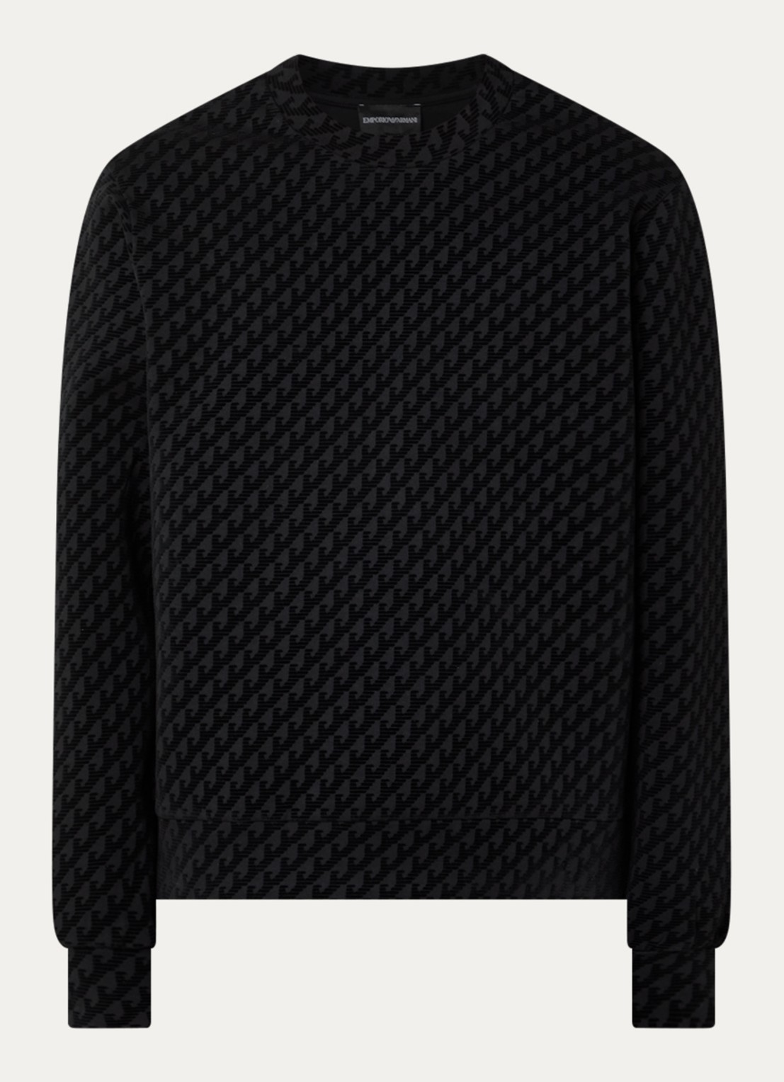 Armani Sweater met print - voorkant 2 zwart