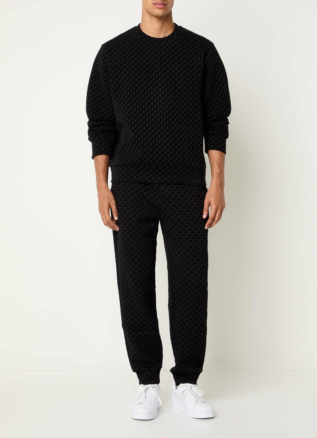 Armani Sweater met print - voorkant 3 zwart