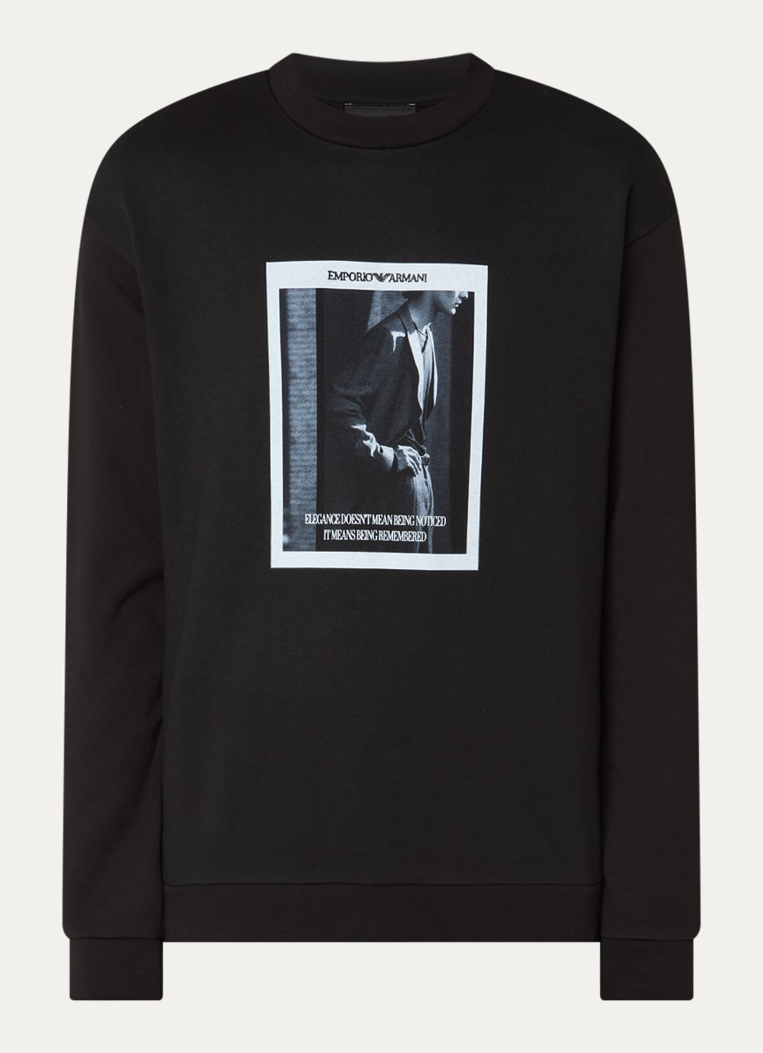 Armani Sweater met print - voorkant 2 zwart