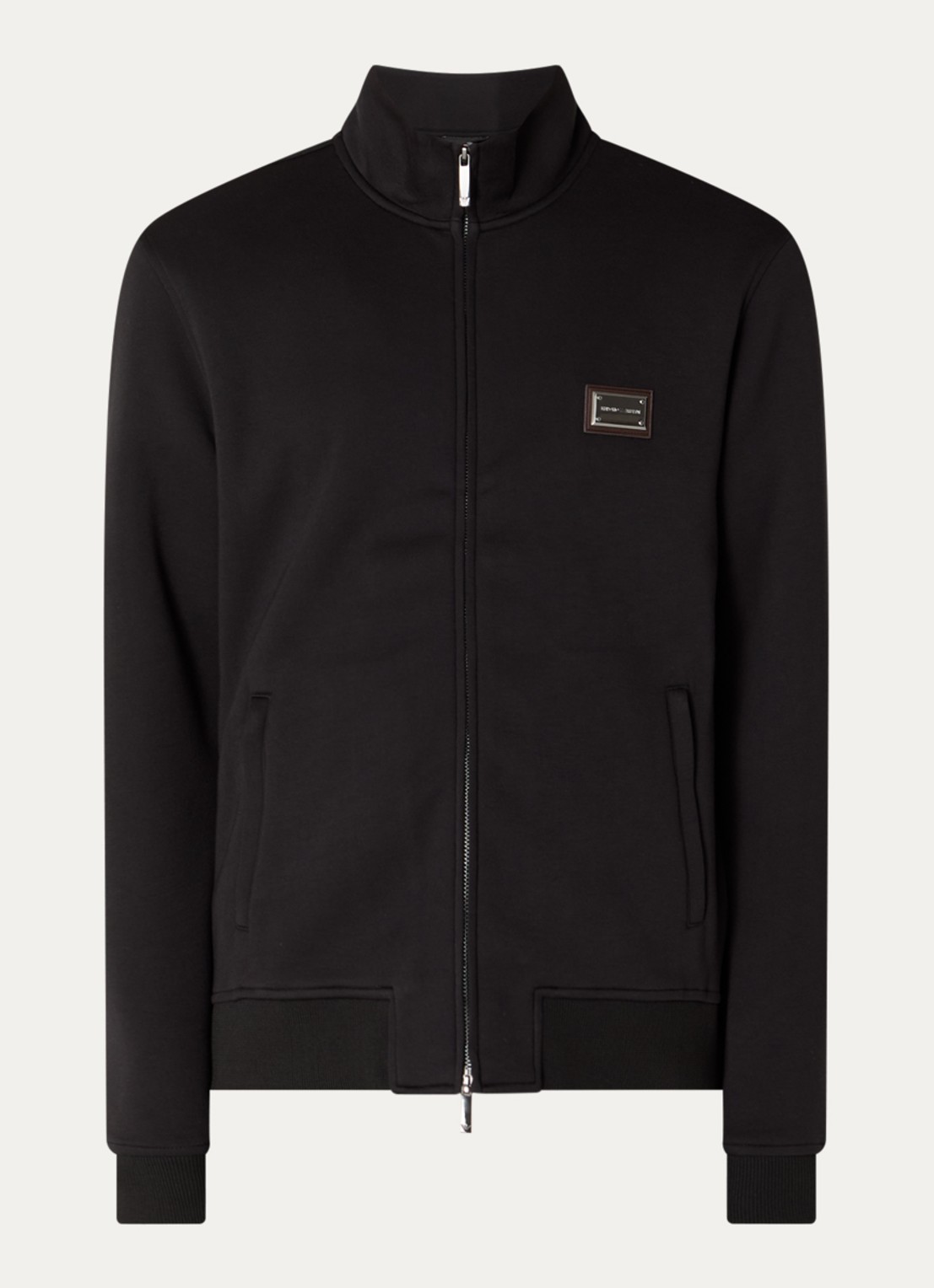 Armani Sweatvest in scheerwolblend - voorkant 3 zwart