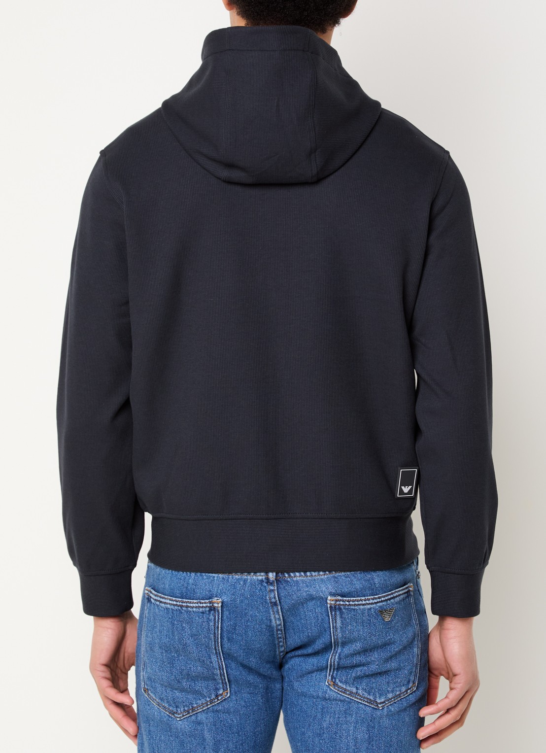 Armani Sweatvest met capuchon - achterkant 3 donkerblauw