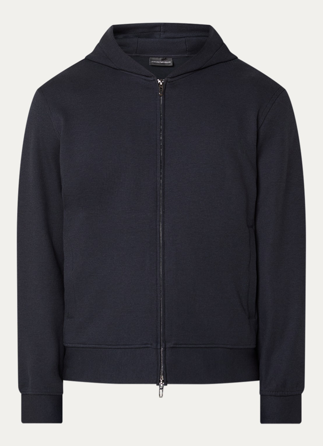 Armani Sweatvest met capuchon - voorkant donkerblauw