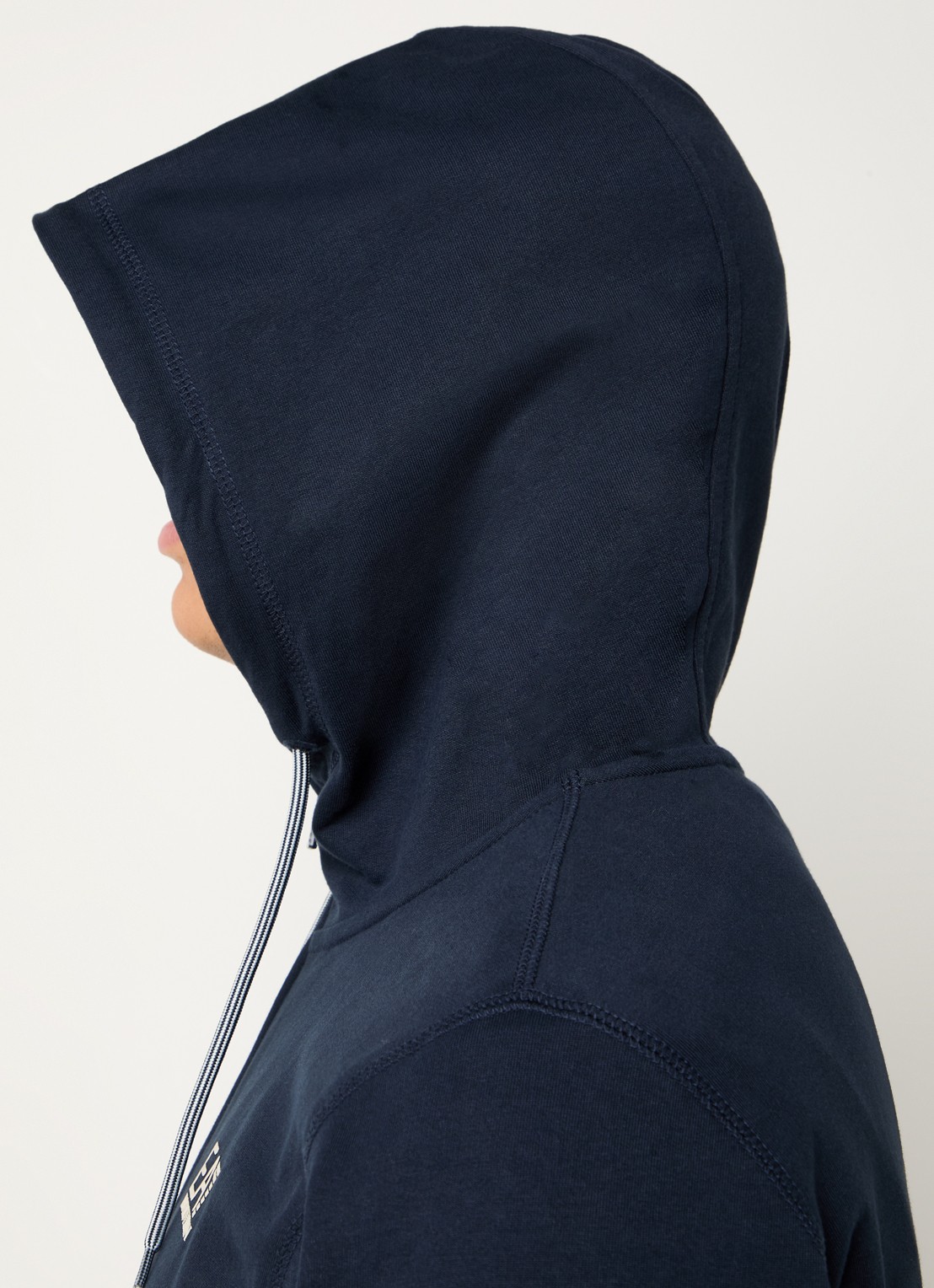 Armani Sweatvest met logo en capuchon - detail 4 donkerblauw
