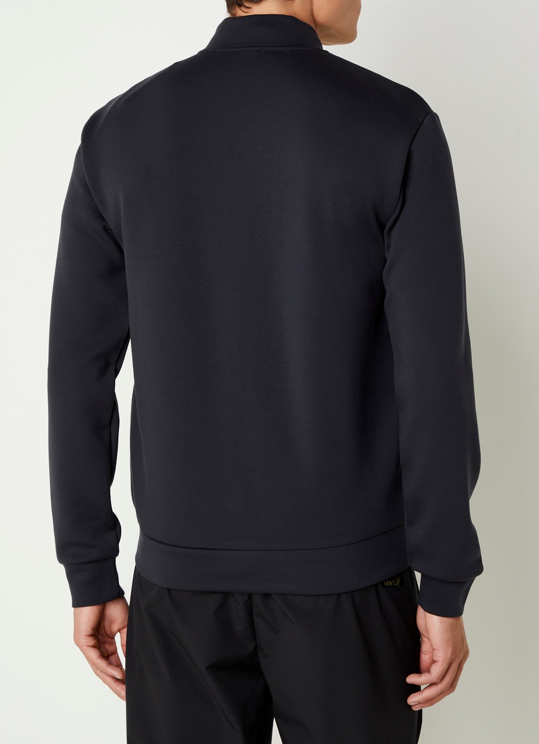 Armani Sweatvest met logo en ritszakken  - achterkant 3 donkerblauw