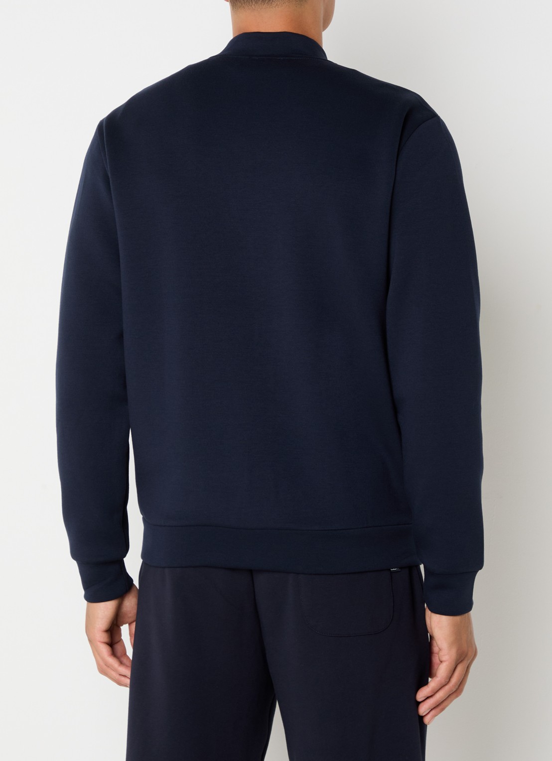 Armani Sweatvest met logo en ritszakken  - achterkant indigo