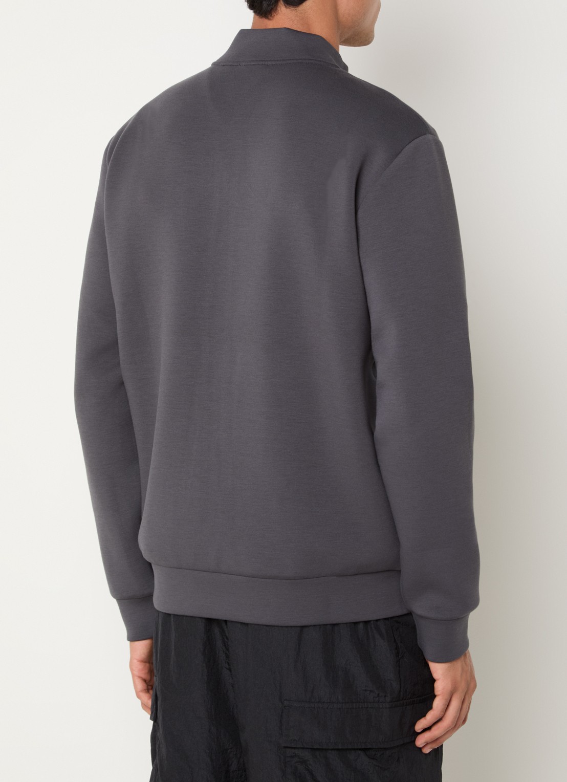 Armani Sweatvest met logo en ritszakken  - achterkant 4 antraciet