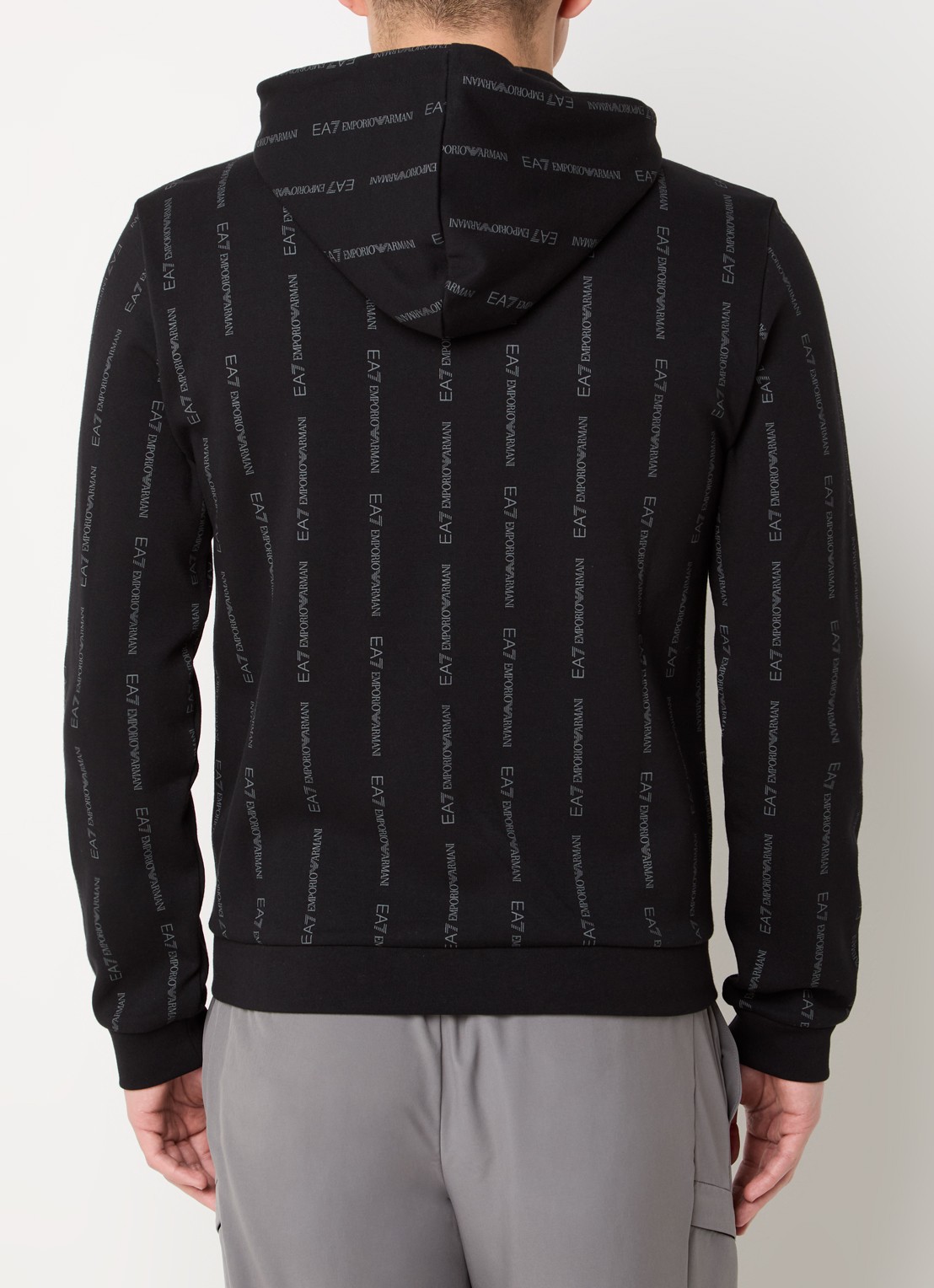 Armani Sweatvest met logo en steekzakken - achterkant 5 zwart