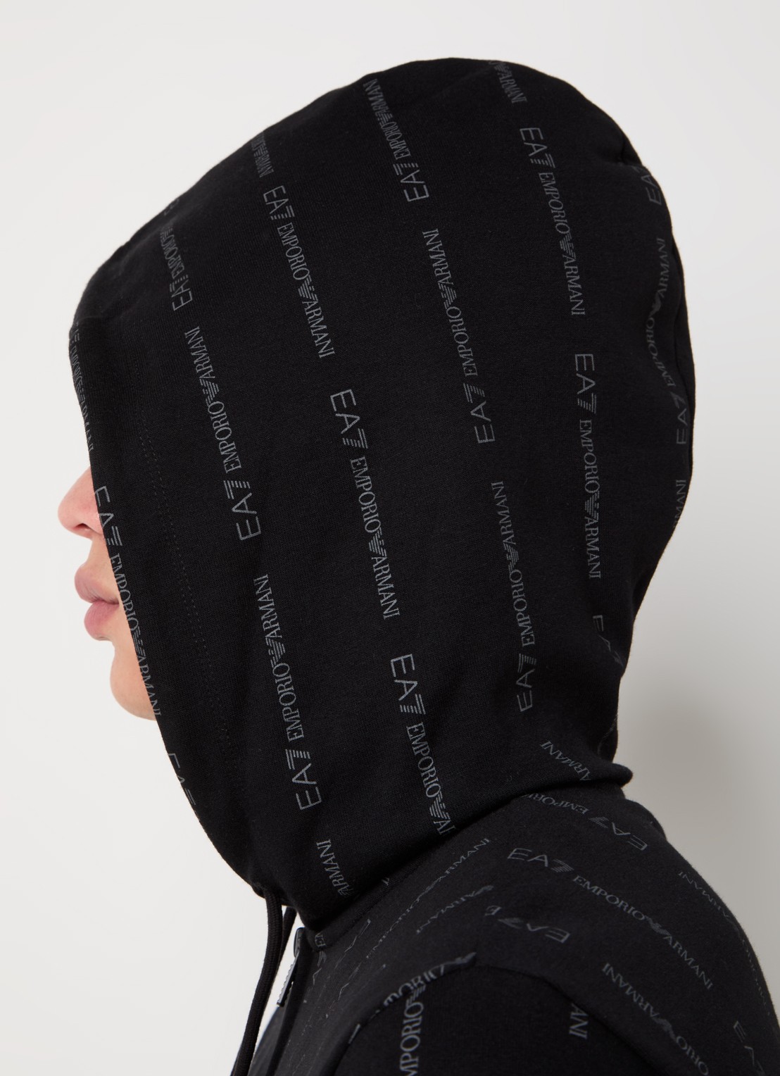 Armani Sweatvest met logo en steekzakken - detail 2 zwart