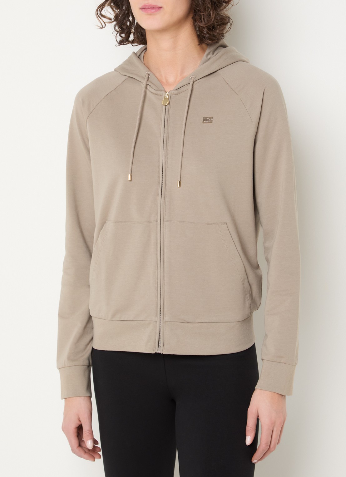 Armani Sweatvest met logo en steekzakken - detail 4 camel
