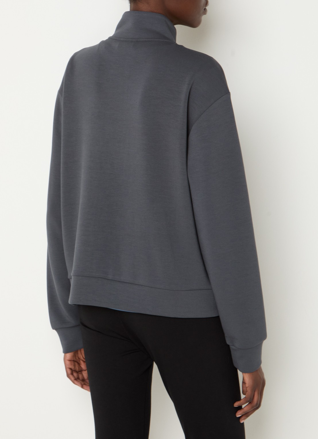 Armani Sweatvest met logo en steekzakken - achterkant 2 antraciet