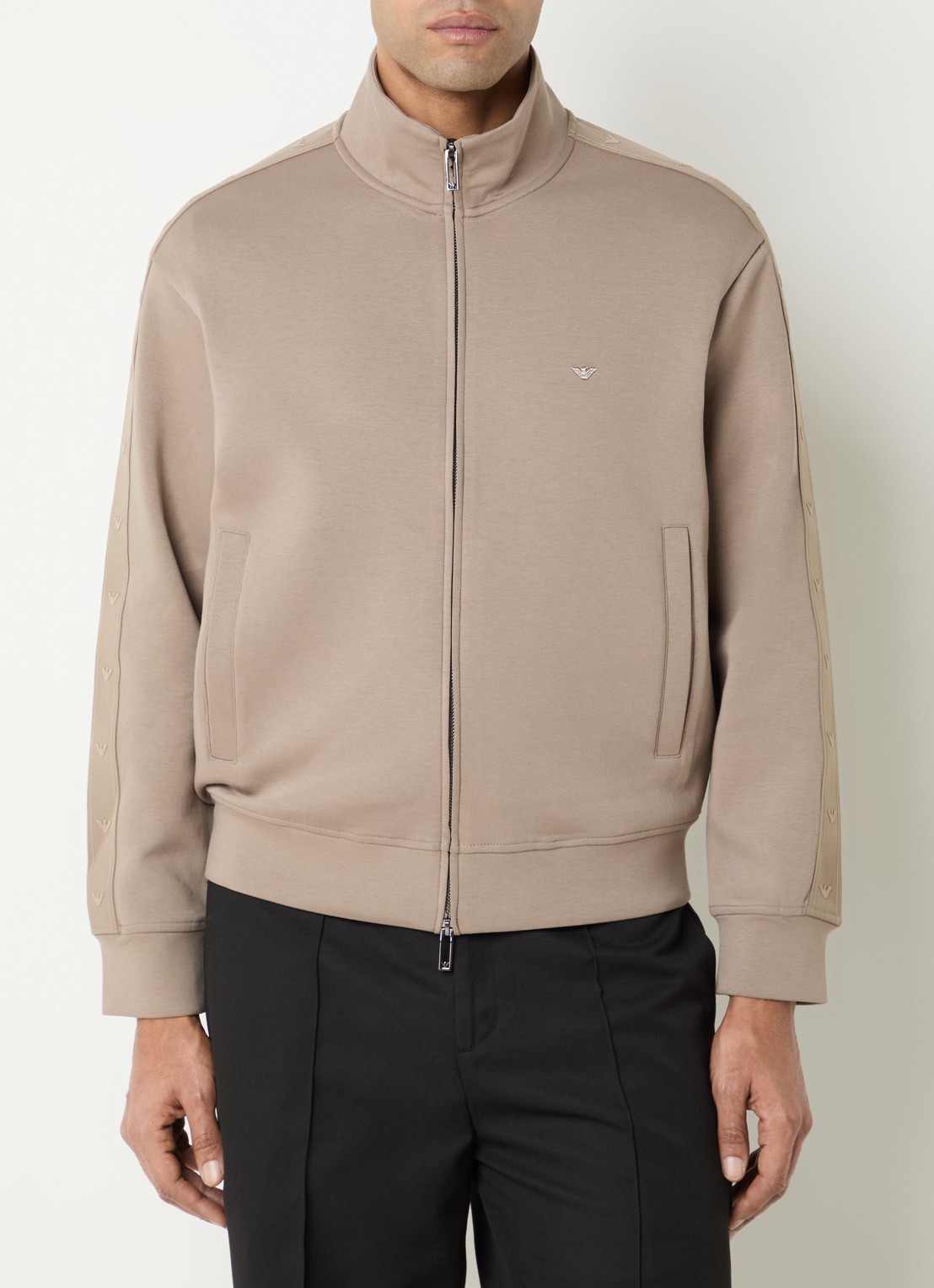 Armani Sweatvest met logo en steekzakken - detail 4 antraciet