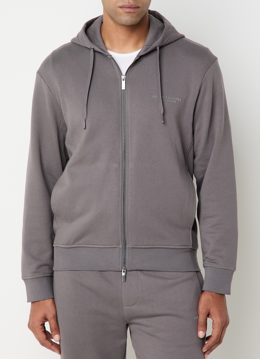 Armani Sweatvest met logo - detail 4 donkergrijs
