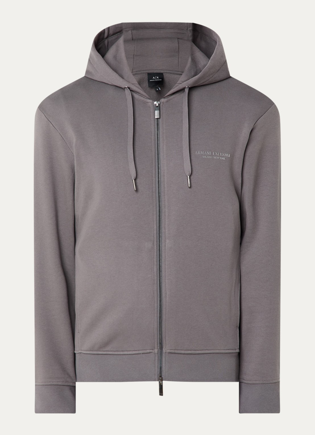 Armani Sweatvest met logo - voorkant 2 donkergrijs