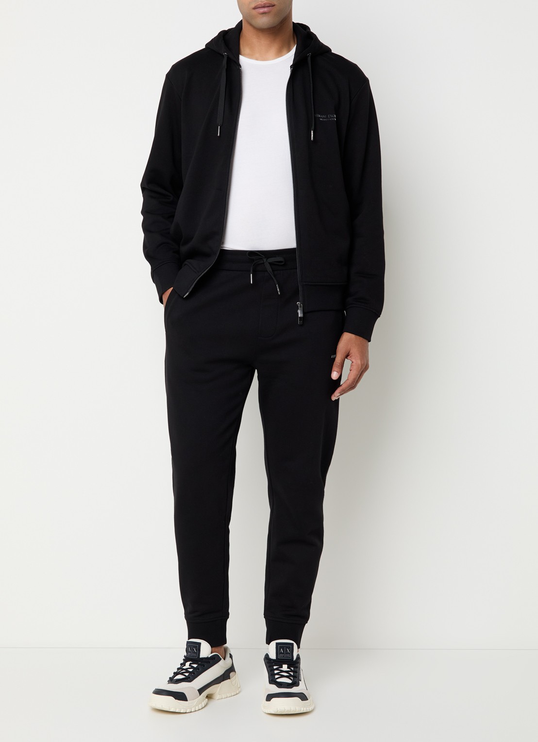 Armani Sweatvest met logo - voorkant 5 zwart