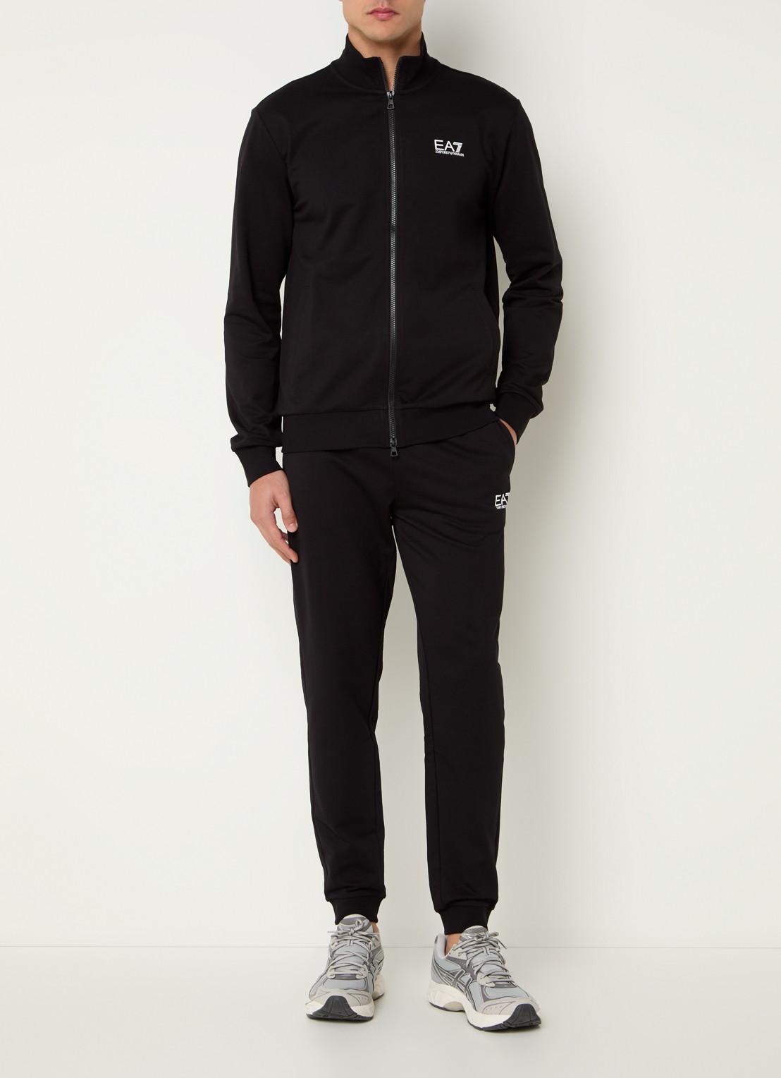 Armani Sweatvest met logo - voorkant 4 zwart