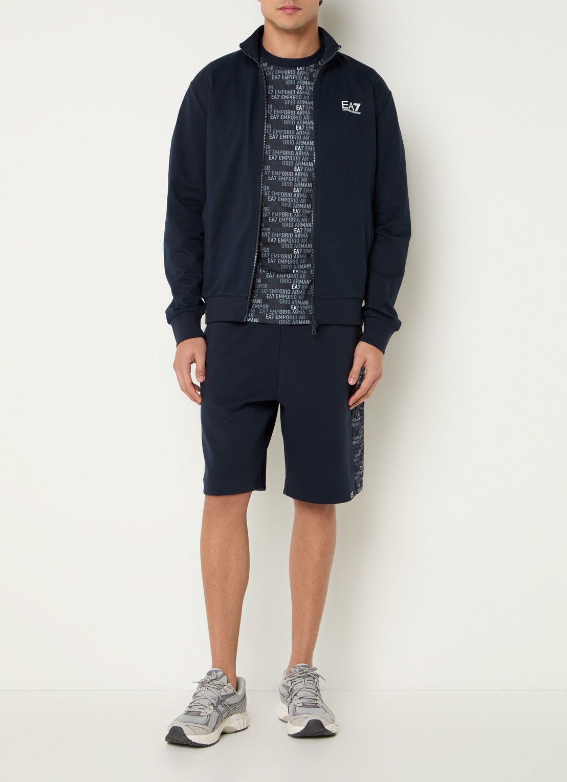 Armani Sweatvest met logo - voorkant 4 donkerblauw