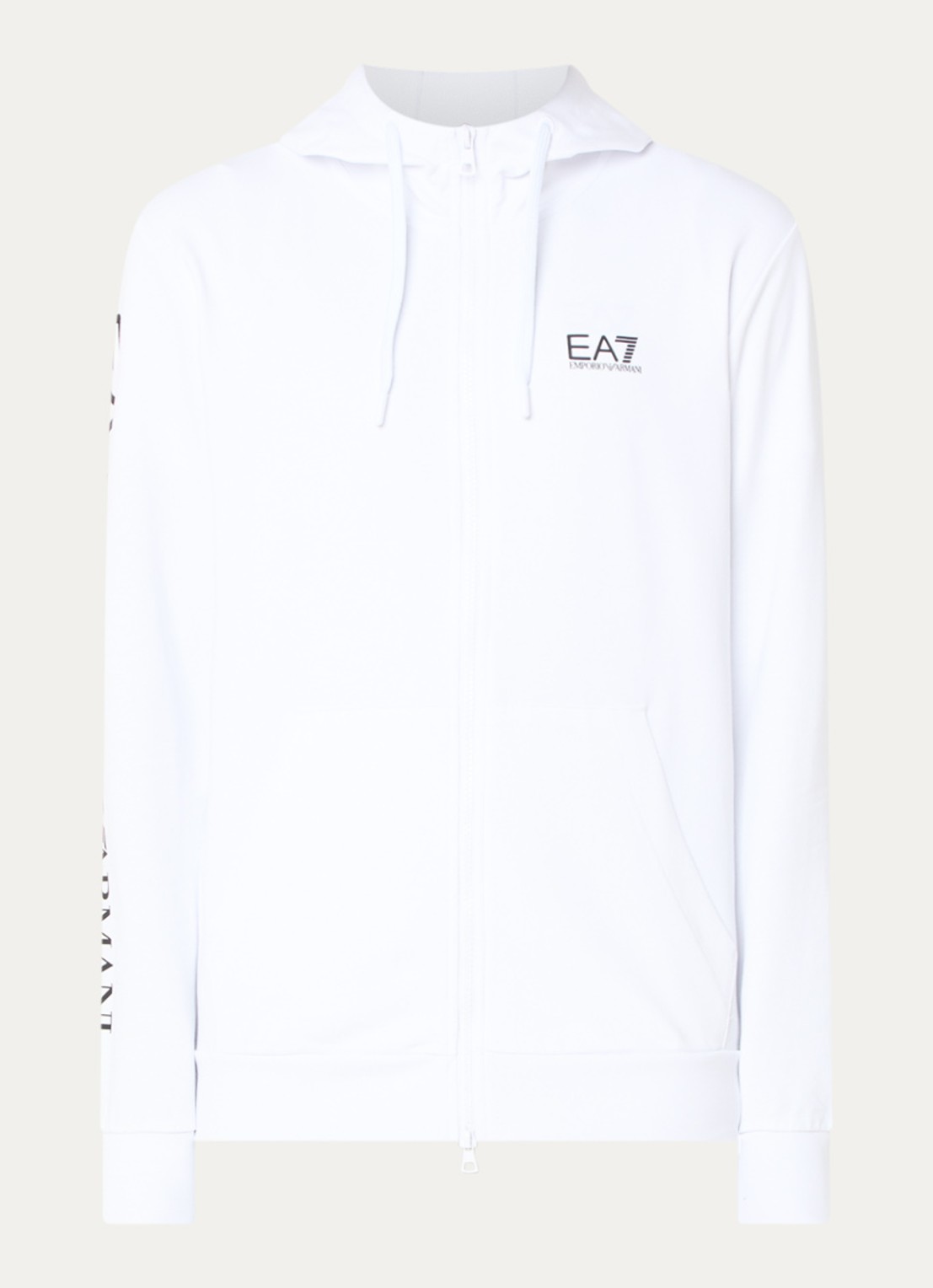 Armani Sweatvest met logo - voorkant wit