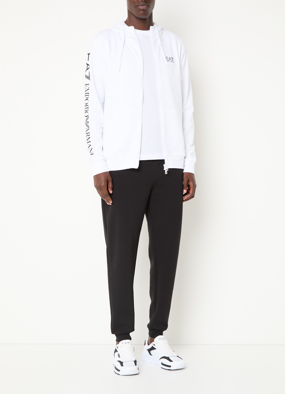 Armani Sweatvest met logo - voorkant 2 wit