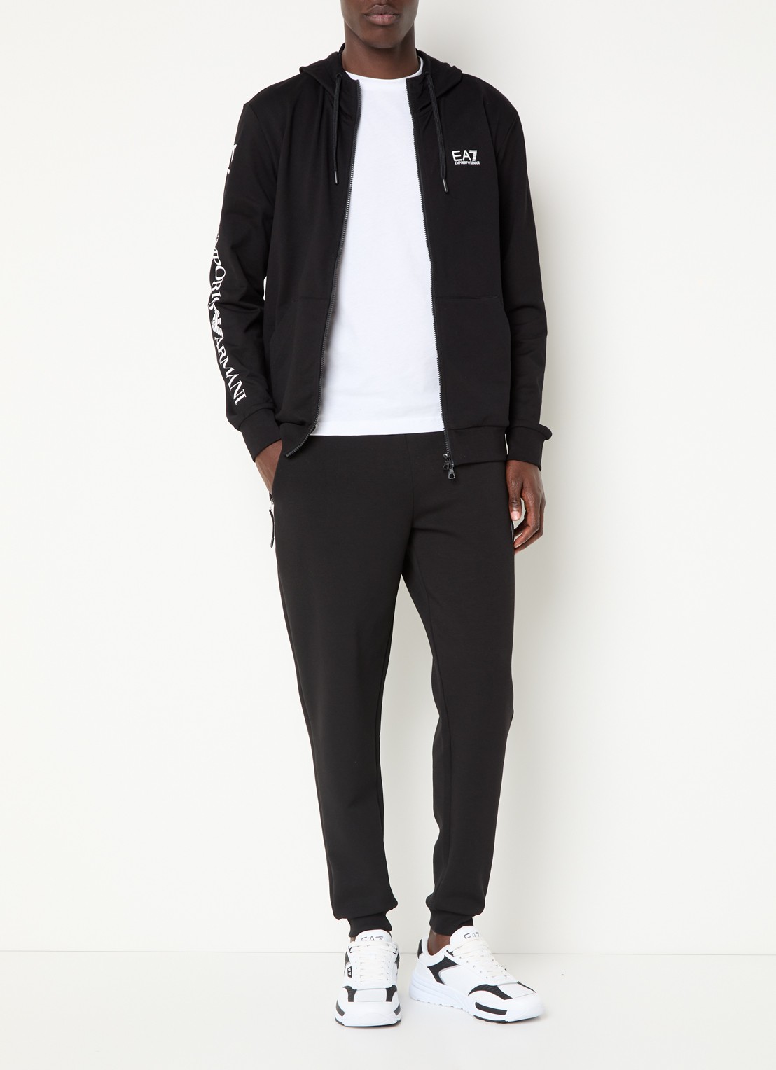 Armani Sweatvest met logo - voorkant 2 zwart