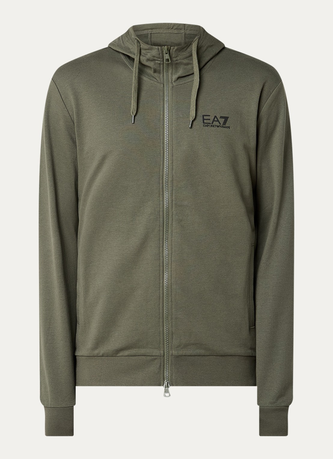 Armani Sweatvest met logo - voorkant legergroen