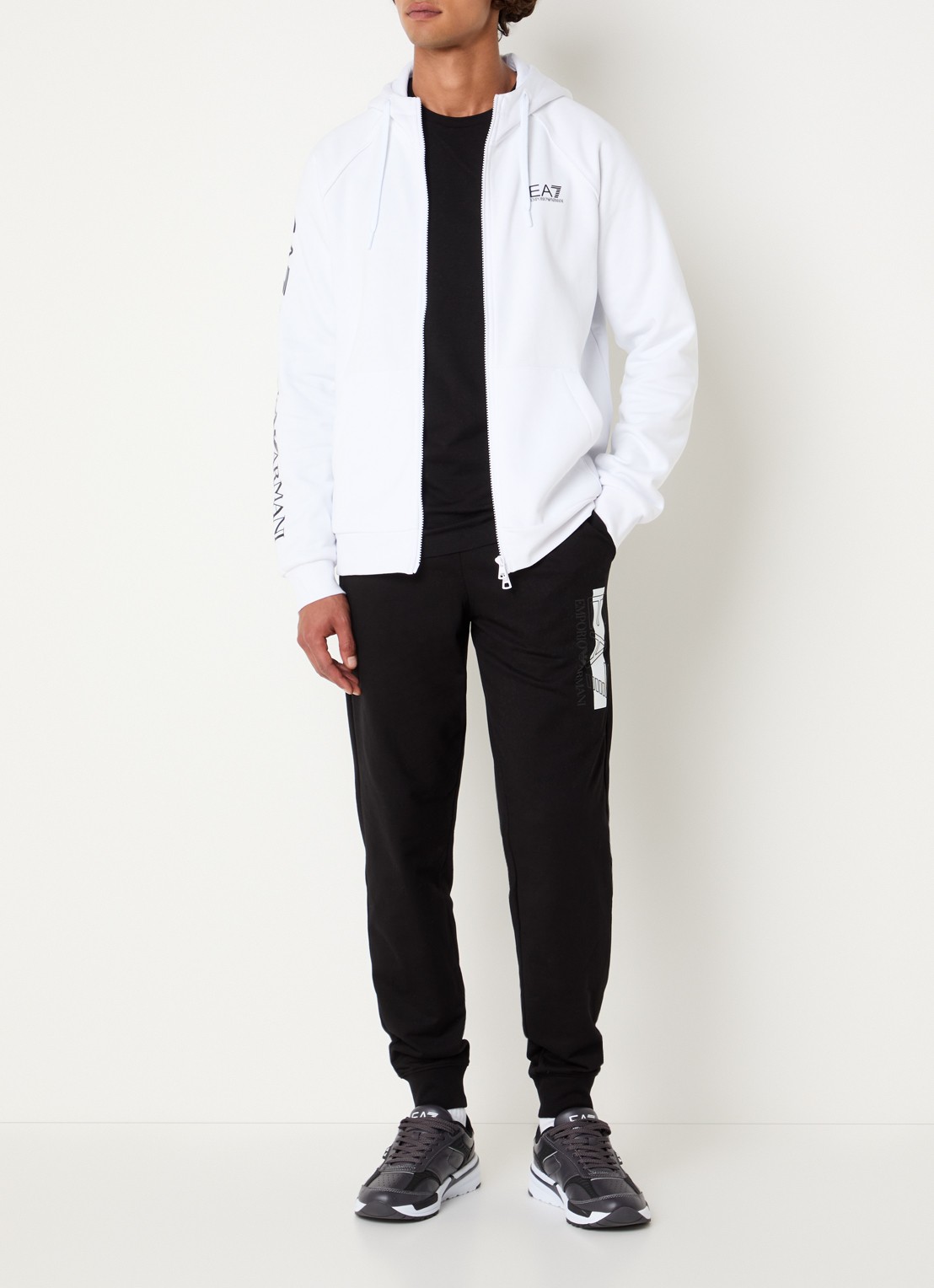 Armani Sweatvest met logo - voorkant 3 wit