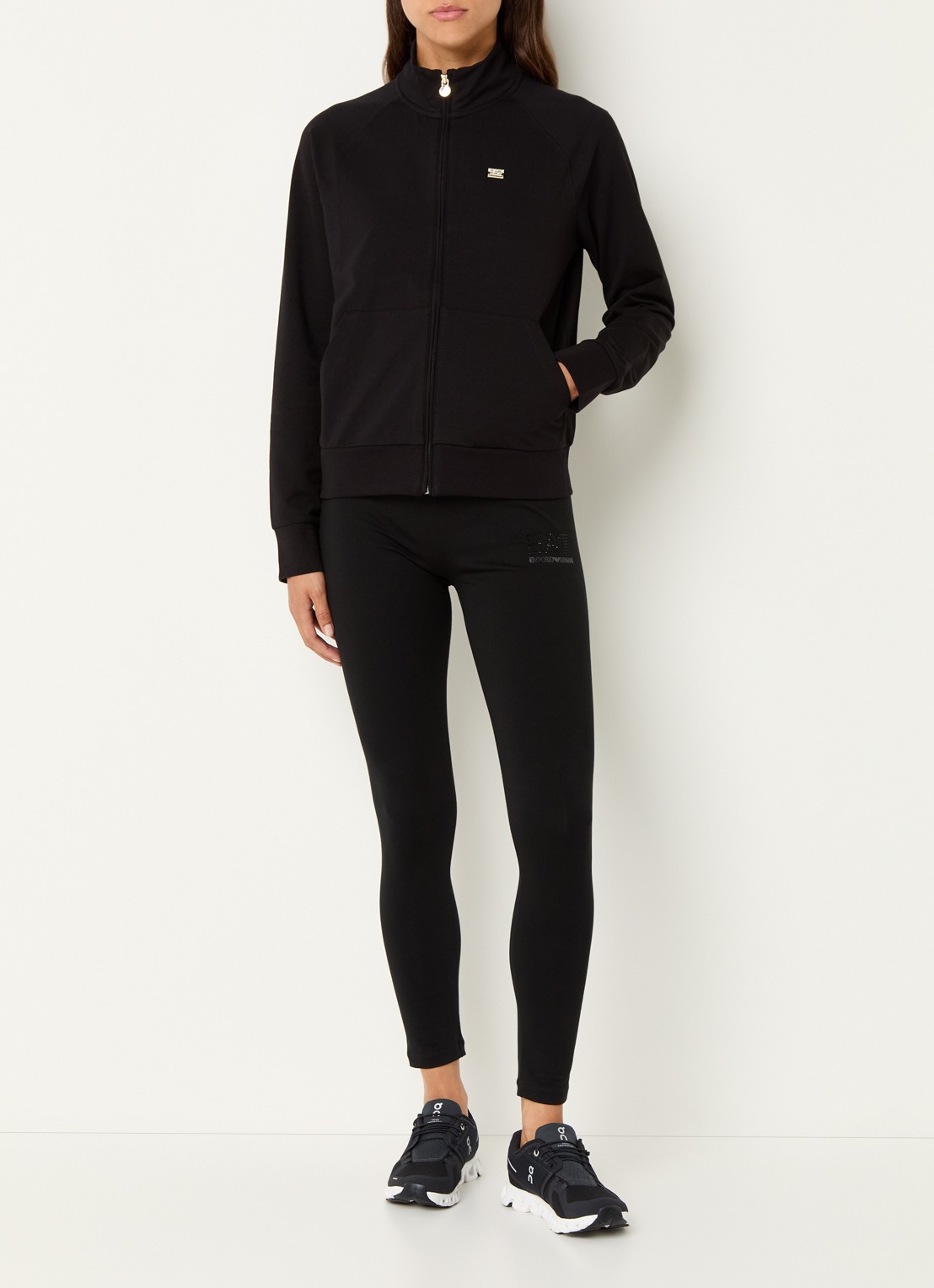 Armani Sweatvest met logo - voorkant 3 zwart