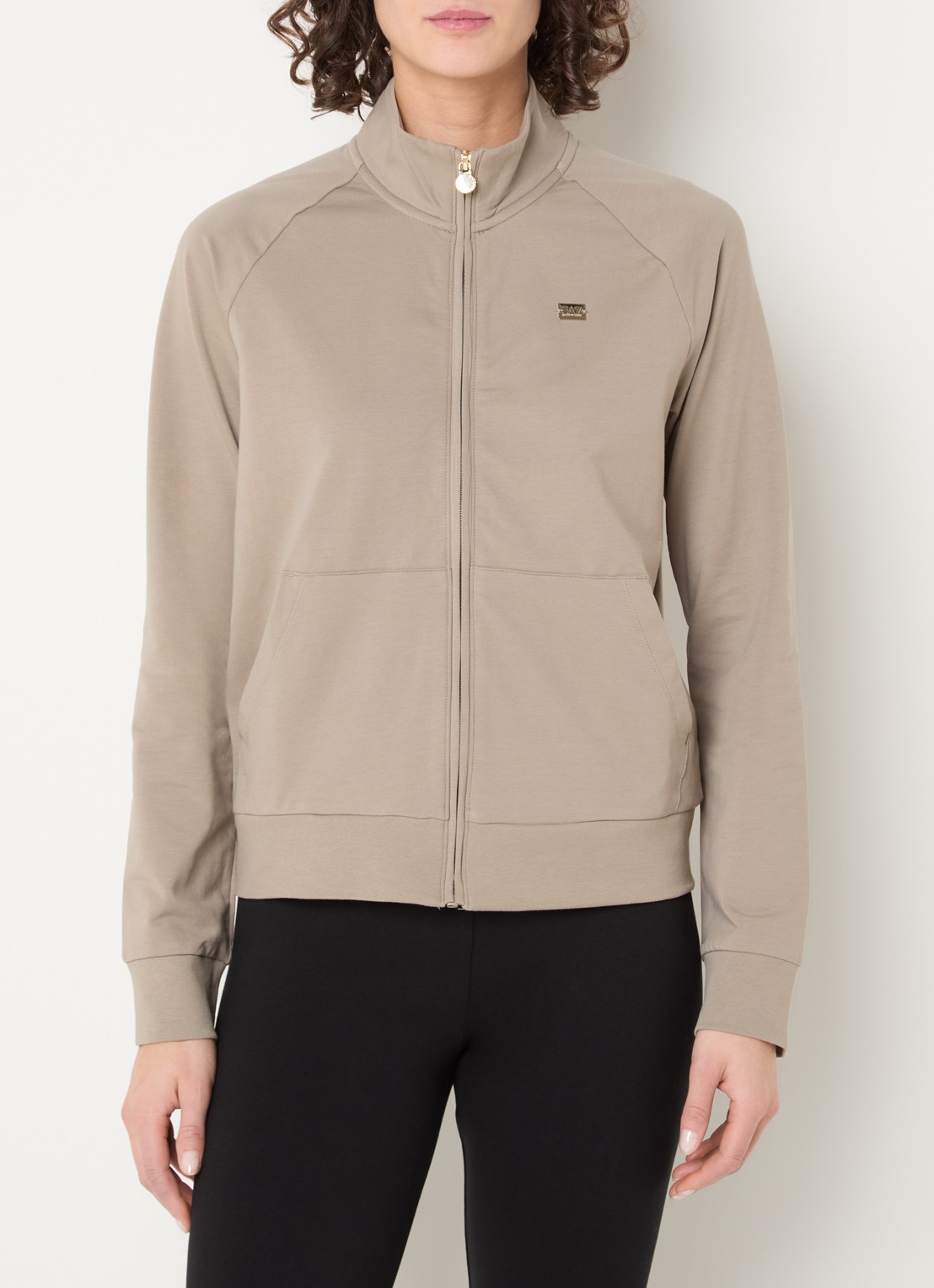 Armani Sweatvest met logo - detail 4 zand
