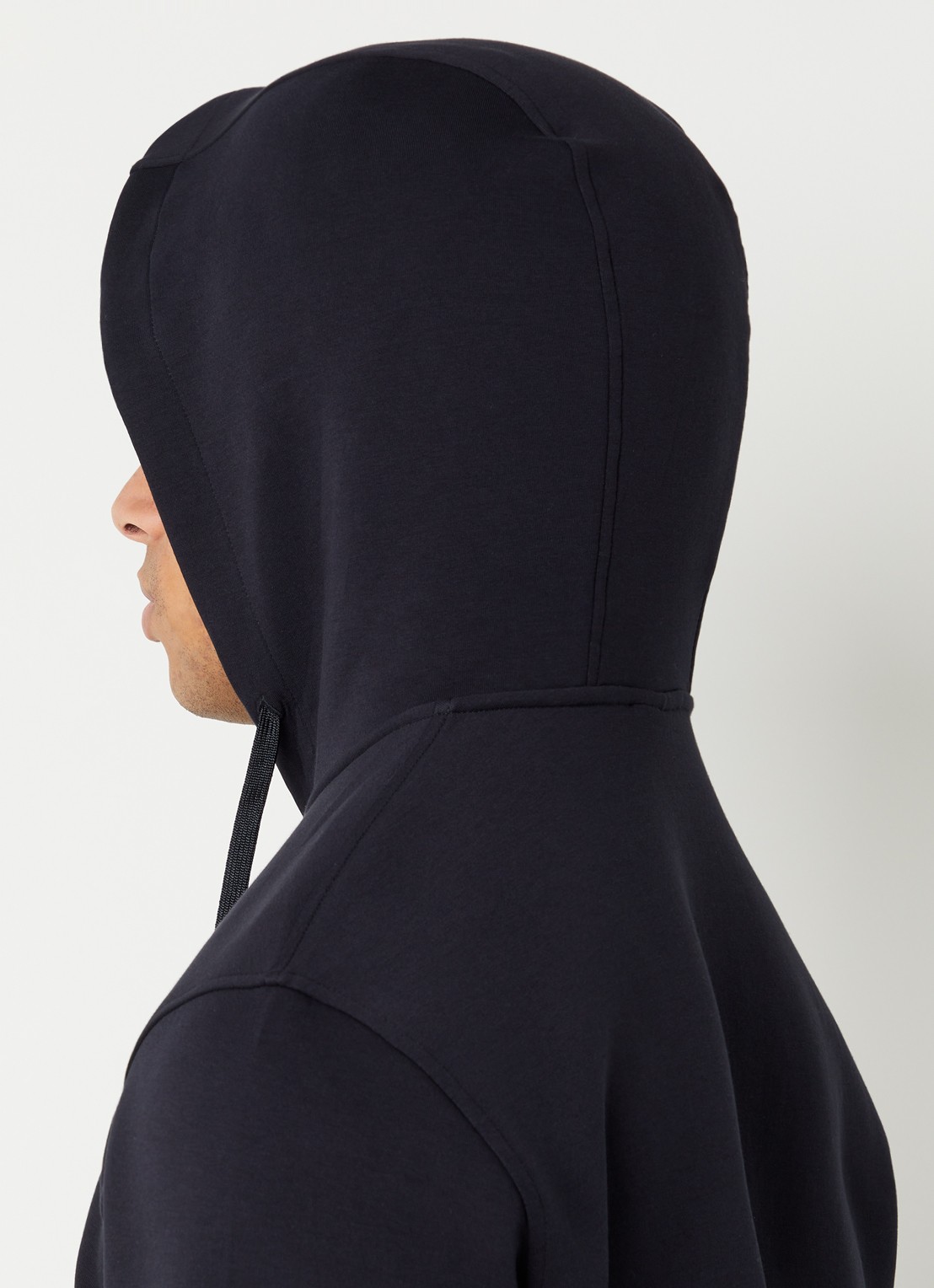 Armani Sweatvest met logoborduring en ritszakken - detail 5 donkerblauw