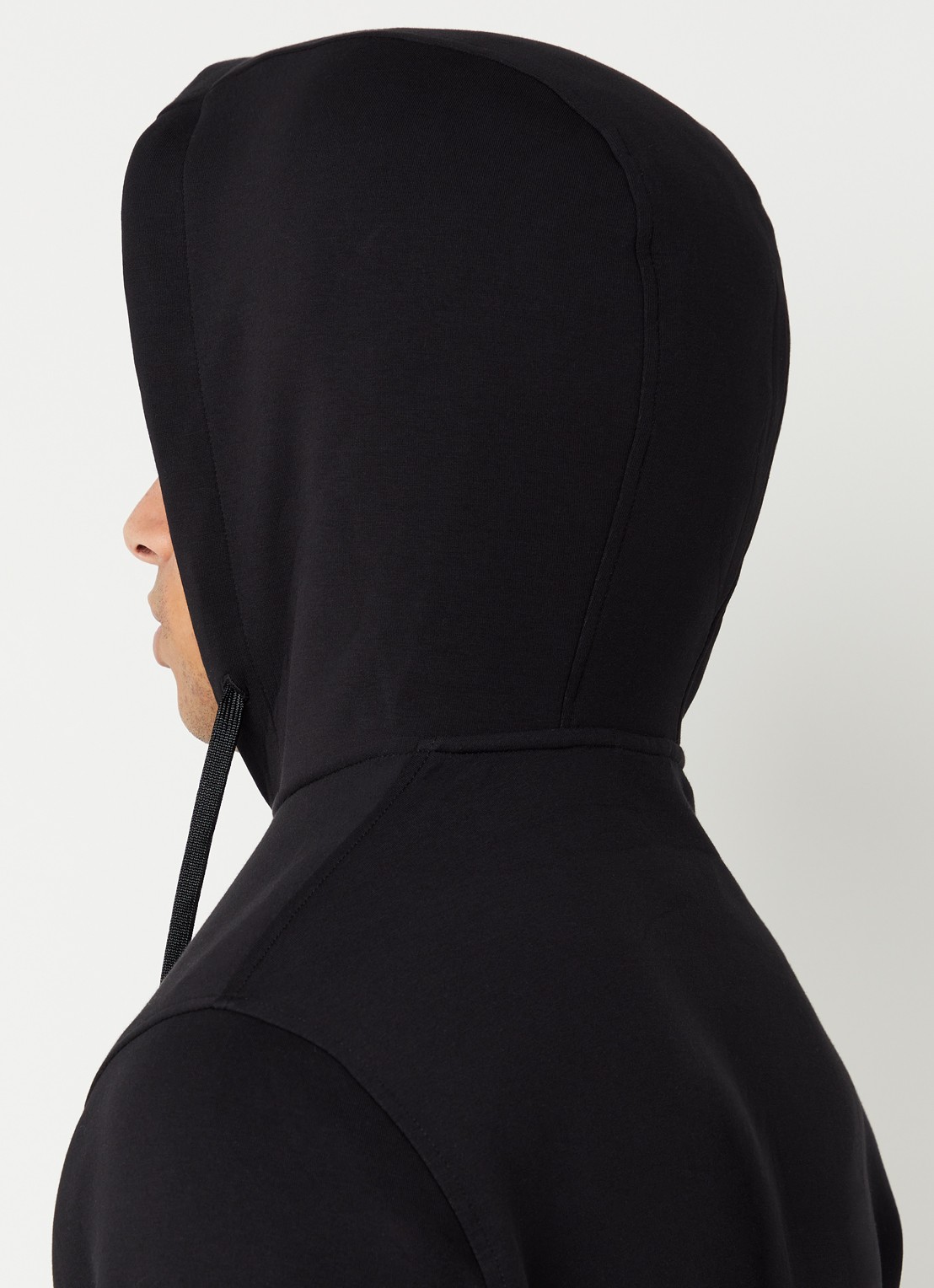 Armani Sweatvest met logoborduring en ritszakken - detail 2 zwart